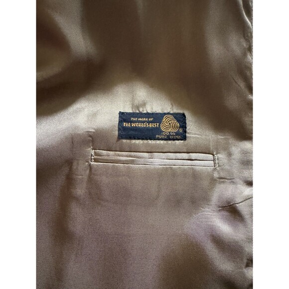 Vintage 1980s Bellamin 100% Pure Wool Camel Blazer Men’s 44 R• USA Made - Picture 13 of 14